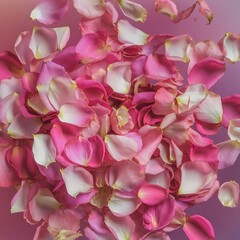 Wall Mural - Abstract background of fresh pink rose petals