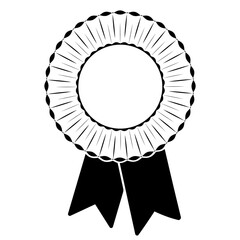 Badge with ribbon icon template