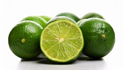 Wall Mural - fresh lime fruits on background