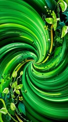 Wall Mural - Green background, abstract nature concept