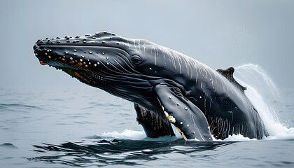 Majestic Elegance of a Gentle Sea Whale