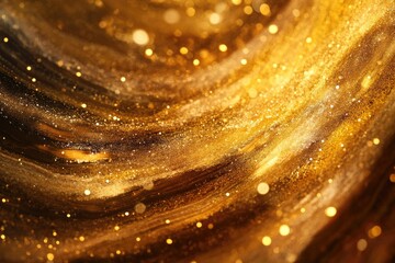 Poster - vibrant abstract background featuring a shimmering golden texture and glittering details