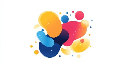 Poster - Vibrant Overlapping Speech Bubbles - Minimalist Vector Illustration