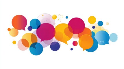 Poster - Vibrant Speech Bubbles - Colorful Vector Illustration for Lively Conversations