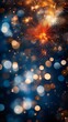 © HikikomorAI - New Year's Celebration with Colorful Fireworks, Bokeh Lights, and Sparklers Creating a Festive Atmosphere'