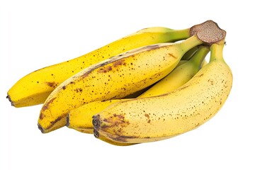 Banana fruit isolated on a white background. Bunch of bananas clipping path , ai