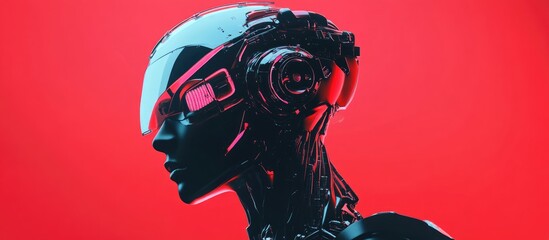 Aufkleber - Cyborg technology and artificial intelligence shaping the future