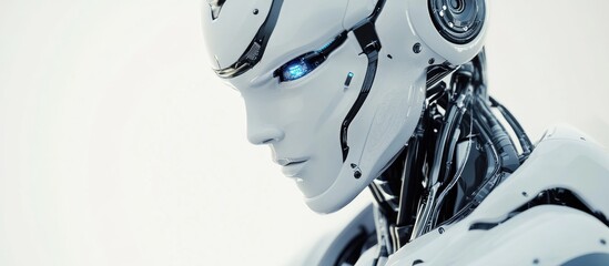 Poster - Futuristic humanoid robot represented in a detailed 3D illustration