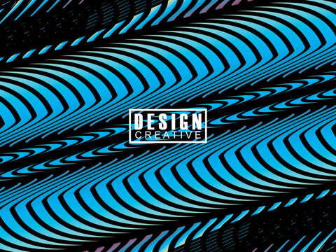 Futuristic abstract technology shining rainbow light lines on black background modern wave line pattern. Vector minimal line background with text for social media covers, headers, etc.