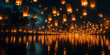 © mohammad - lanterns hanging in the air at night, Ai generated images
