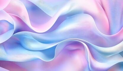 Poster - Abstract Wavy Background with Pink and Blue Colors