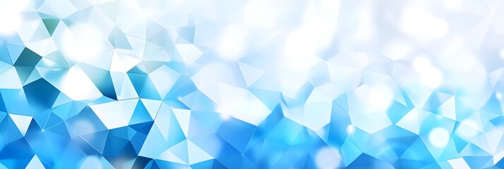 Wall Mural - Abstract Blue and White Polygonal Background