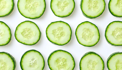 Canvas Print - Cucumber slices pattern