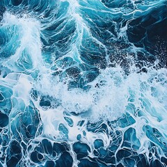 Wall Mural - Ocean Waves Abstract