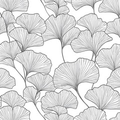 Wall Mural - Ginkgo biloba leaves pattern