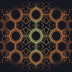Wall Mural - Stylish hexagonal line pattern background 