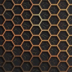 Wall Mural - Stylish hexagonal line pattern background 