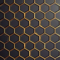 Wall Mural - Stylish hexagonal line pattern background 