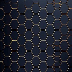 Wall Mural - Stylish hexagonal line pattern background 