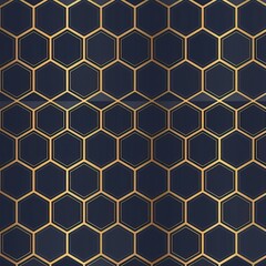 Wall Mural - Stylish hexagonal line pattern background 