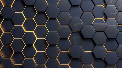 Wall Mural - Stylish hexagonal line pattern background 