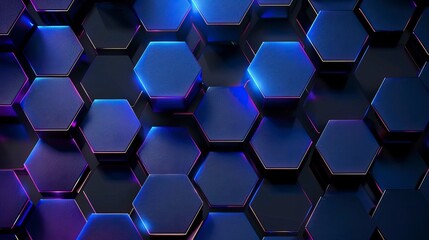 Wall Mural - Stylish hexagonal line pattern background 