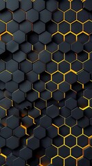 Wall Mural - Stylish hexagonal line pattern background 