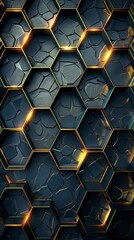 Wall Mural - Stylish hexagonal line pattern background 
