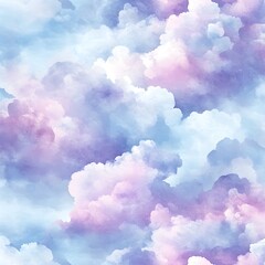 Wall Mural - Abstract Watercolor Clouds Background