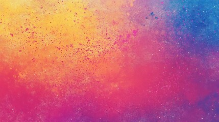 Poster - Abstract colorful background with bright pink, yellow and blue gradient,  and a subtle sparkle.