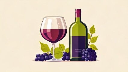 Wall Mural -  Savor the moment with a glass of red wine