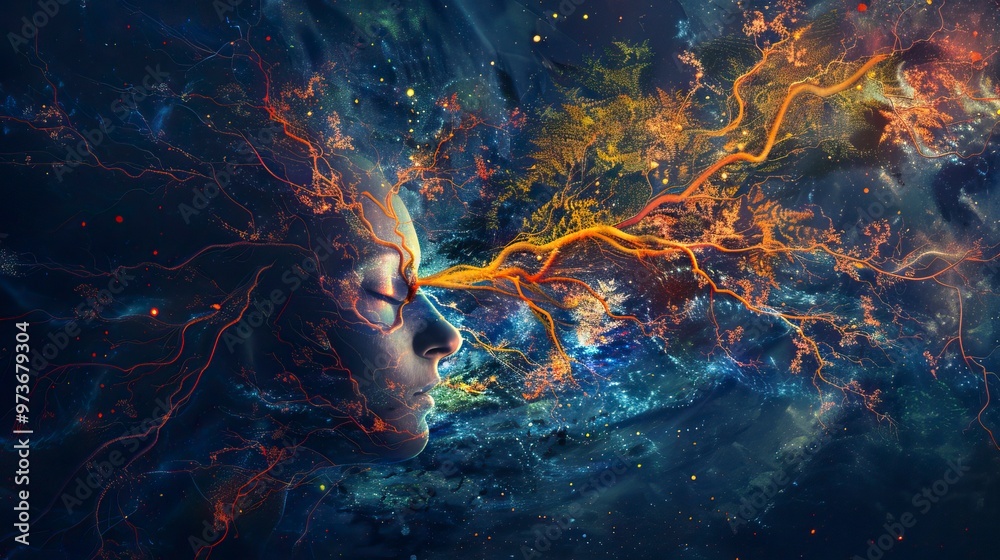 The human mind and neural networks like the roots of a tree or a ...