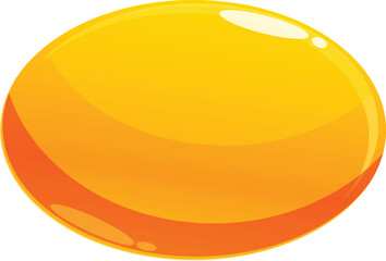 Poster - This glossy orange sphere is reflecting light, creating a bright and cheerful feel