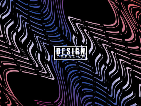Background Futuristic abstract technology shining rainbow light lines on black background modern wave lines pattern. Vector minimal line background with text for social media covers, headers, etc.