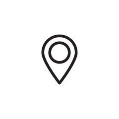 Poster - Route flat icon. vector flat black linear illustration  for web and app..eps
