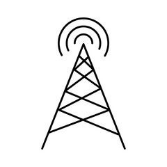 Poster - Antenna line icon.Vector symbol in trendy style flat illustration for web and app..eps