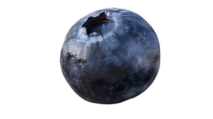a single dried blueberry with a transparent background.