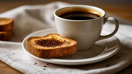 Sticker -  A cozy morning treat  toast and coffee