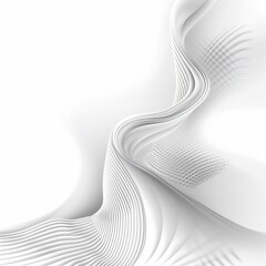 Poster - White background abstract with wavy line 
