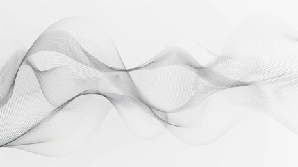 Poster - White background abstract with wavy line 