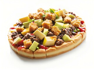 Poster - pizza with fresh fruit and vegetable