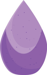 Poster - Cartoon purple liquid drop is dripping down, with bubbles inside of it