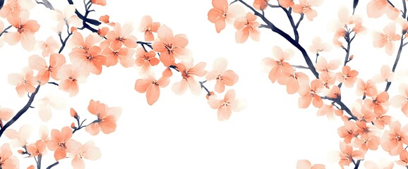 Sticker - Watercolor Cherry Blossom Branch