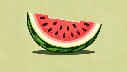 Wall Mural -  Fresh and juicy watermelon slice perfect for summer