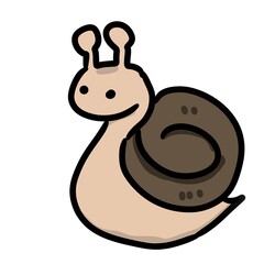 Poster - art illustration of cartoon snail