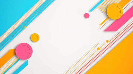 Poster - Abstract Geometric Background with Colorful Shapes and Lines