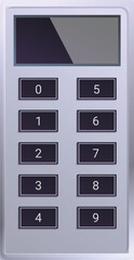 Poster - This intercom system is waiting to grant access at the push of a button