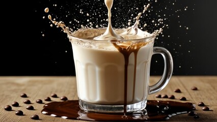 Canvas Print -  Deliciously indulgent hot chocolate moment