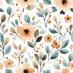 Sticker - Watercolor Floral Pattern