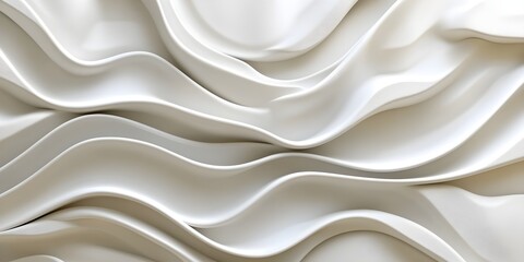 Wall Mural - Abstract White Wavy Background